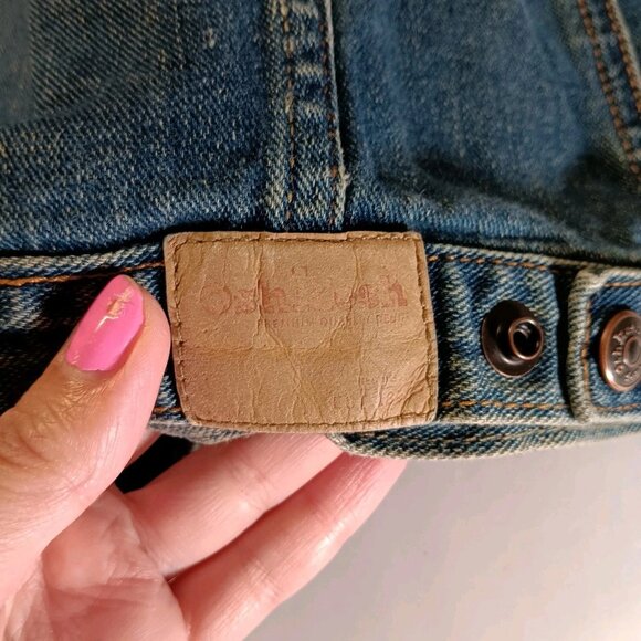 OshKosh B'gosh Baby 9 Months Denim Jean Trucker Jacket Blue Unisex Classic Snap - Picture 4 of 7